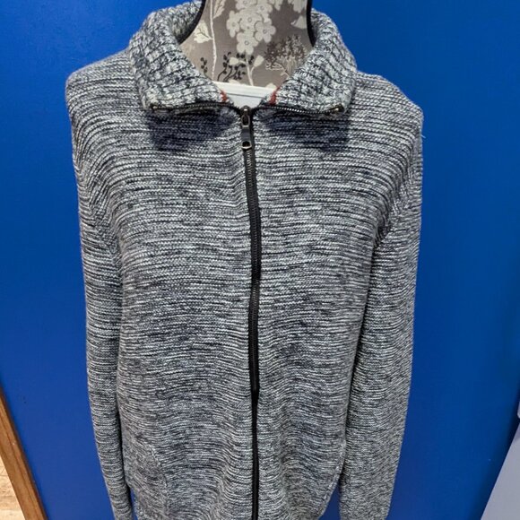 Chunky Thick Bannana Republic Full Zip Heathered Gray size Large NWOTS - Picture 5 of 6